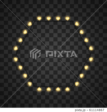 Hearts light bulbs isolated on transparent background, vector illustration 61114867