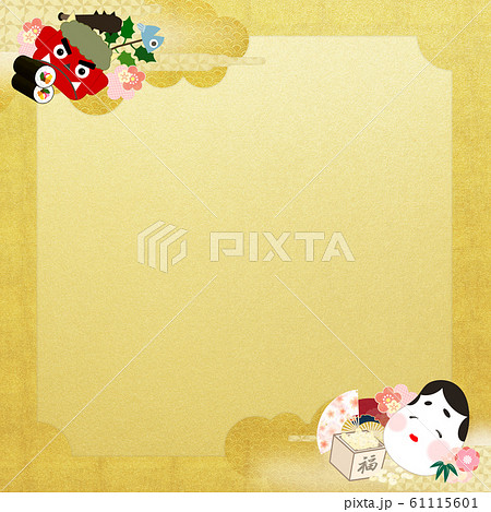 背景-節分-豆まき-恵方巻 61115601