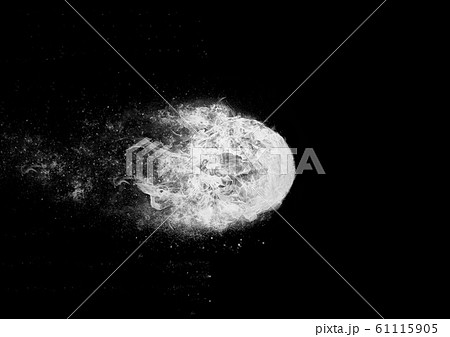 抽象的な火の玉のモノクロ画像 抽象的な火の玉のモノクロ画像 61115905