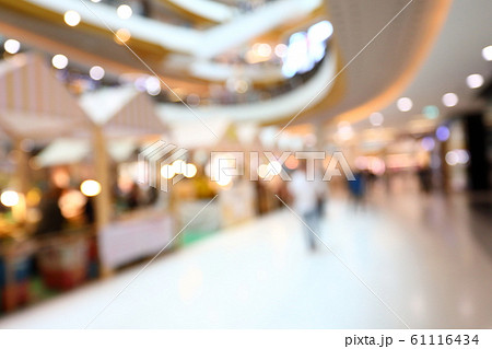 abstract image blur background of lifestyle luxury in shopping mall center 61116434