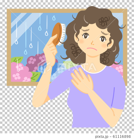 頭髮不整齊的女人（季節） 61116898