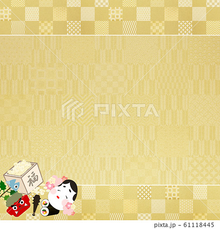 背景-節分-豆まき-恵方巻 61118445