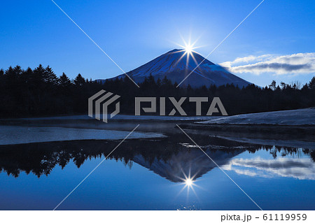 ダブルダイヤモンド富士 竜神池 ダブルダイヤモンド富士 竜神池 61119959