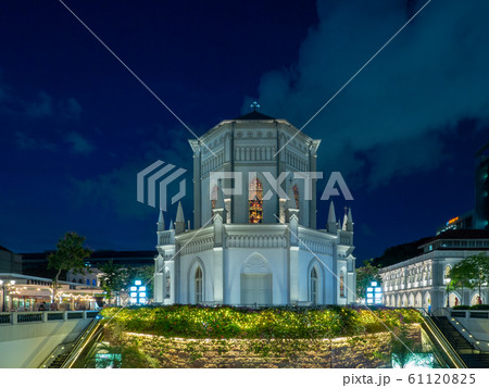シンガポール・チャイムス夜景 (CHIJMES) シンガポール・チャイムス夜景 (CHIJMES) 61120825