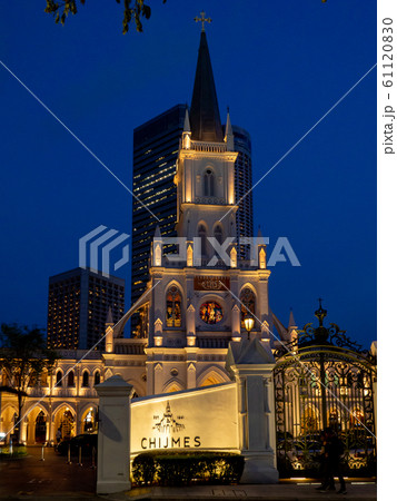 シンガポール・チャイムス夜景 (CHIJMES) 61120830
