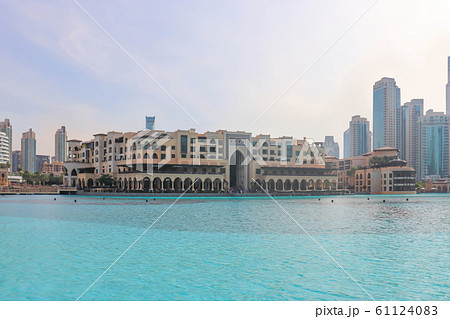 Dubai, UAE December 25/2018 Skyline architecture. City landscape of Dubai. Modern city skyline panoramic sunset view. Uae urban cityscape. Dubai, UAE December 25/2018 Skyline architecture. City landscape of Dubai. Modern city skyline panoramic sunset view. Uae urban cityscape. 61124083