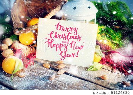 Christmas card message Merry Christmas Happy New 61124380
