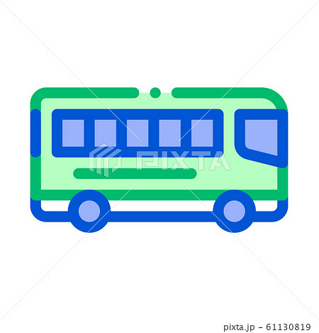 Public Transport Inter-city Bus Vector Sign Icon 61130819