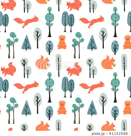 Seamless pattern. Squirrels 61132098