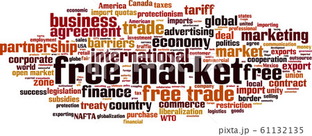 Free market word cloud 61132135