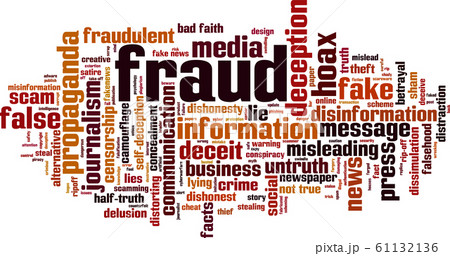 Fraud word cloud 61132136