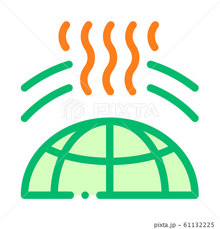 Planet Earth Ozone Hole Vector Thin Line Icon 61132225