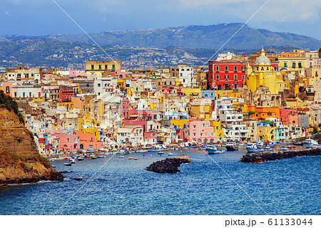 Colorful fishing village on Procida island, 61133044
