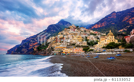 Positano town on Amalfi coast, Italy 61133052