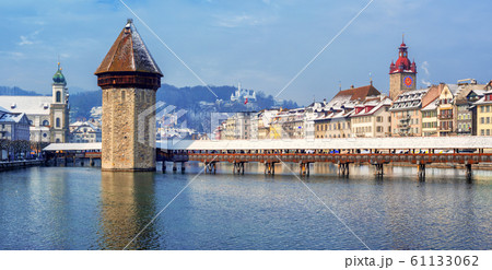Panoramic view of Lucerne Old town, Switzerland, 61133062