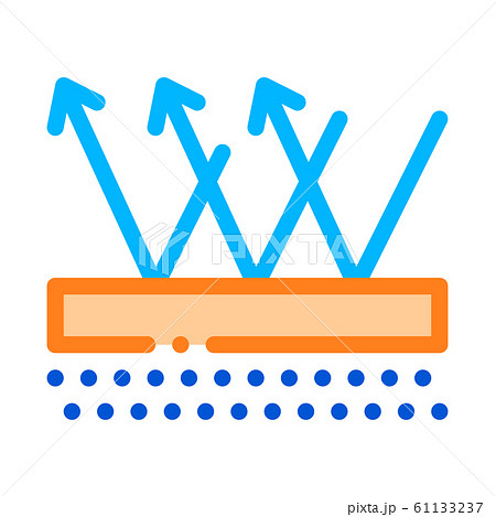 Waterproof Material Floor Vector Thin Line Icon 61133237