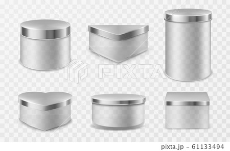 Transparent glass jars with metal lids Transparent glass jars with metal lids 61133494