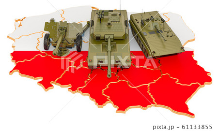 Combat vehicles on Polish map 61133855