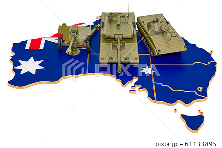 Combat vehicles on Australian map 61133895