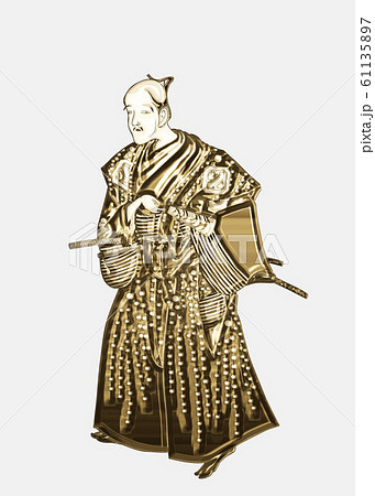 浮世絵　武士　その8　ゴールドバージョン 61135897
