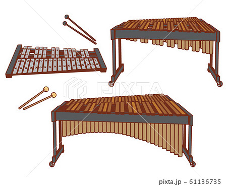 パーカッションのイラスト素材セット。 61136735