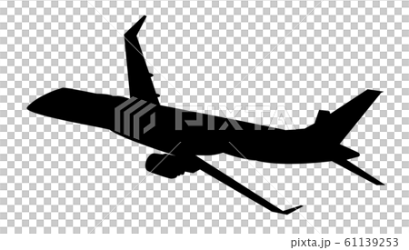 Aircraft Passenger Silhouette Mrj Space Jet 03 Stock Illustration