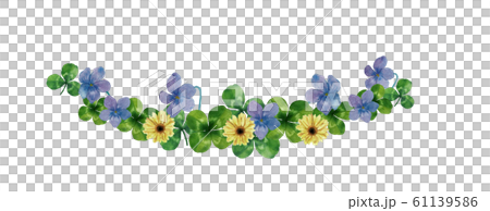 Violet and clover, aster wreath 61139586