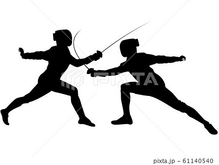 オリンピック競技 フェンシング男子 戦い 07のイラスト素材