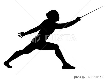 オリンピック競技 フェンシング男子 単体 02のイラスト素材