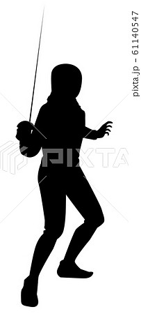 オリンピック競技　フェンシング男子立ち姿　01 61140547