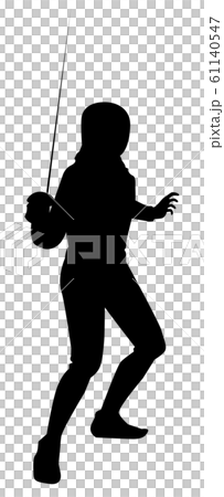 オリンピック競技　フェンシング男子立ち姿　01 61140547