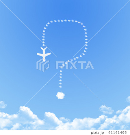 Plane on Cloud shaped ,dream concept Plane on Cloud shaped ,dream concept 61141496