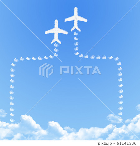 Plane on Cloud shaped ,dream concept Plane on Cloud shaped ,dream concept 61141536