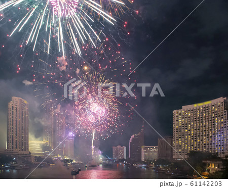 Celebration of New year day with colorful 61142203