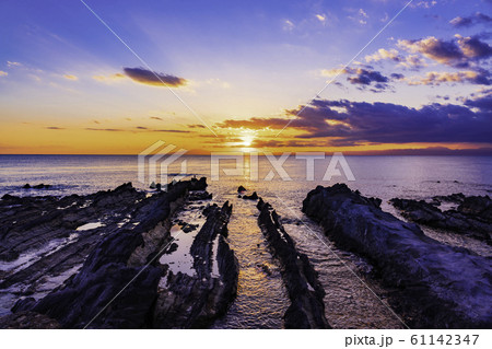 （神奈川県）荒崎海岸　夕景 61142347