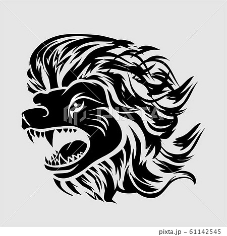 tribal tattoo viking lion head illustration and 61142545