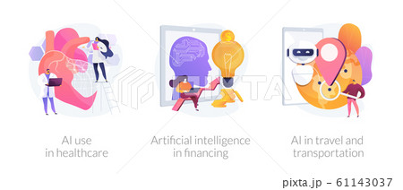Artificial intelligence implementation vector concept metaphors. 61143037