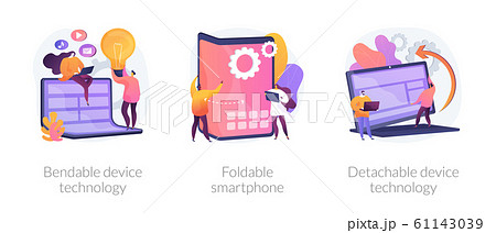 Innovative screen technologies vector concept metaphors. Innovative screen technologies vector concept metaphors. 61143039