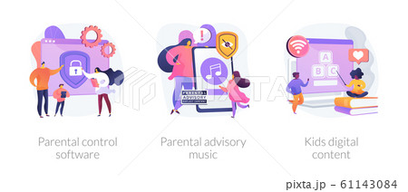 Parental control for kids wellbeing vector concept metaphors. Parental control for kids wellbeing vector concept metaphors. 61143084