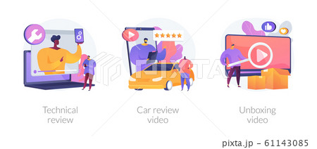 Video content types vector concept metaphors. 61143085