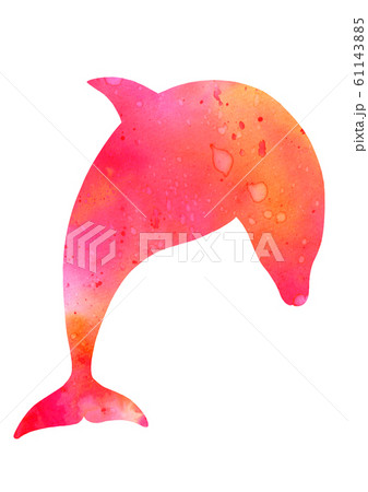 イルカのシルエットのイラスト素材