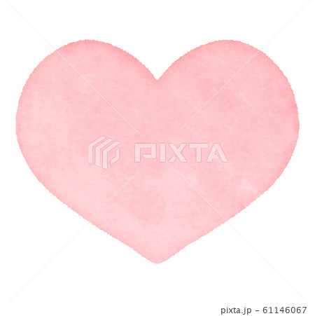 ハート 水彩風 薄ピンクのイラスト素材