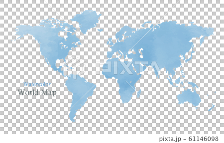 世界地図  水彩風イラスト 61146098