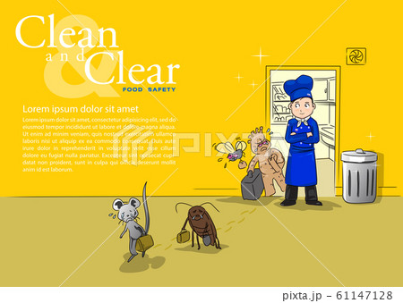 When making the kitchen clean and help to expel germs on yellow tone 61147128