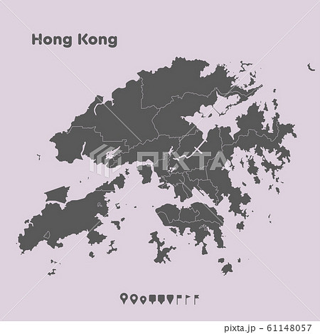 Vector map Hong Kong region China template Vector map Hong Kong region China template 61148057