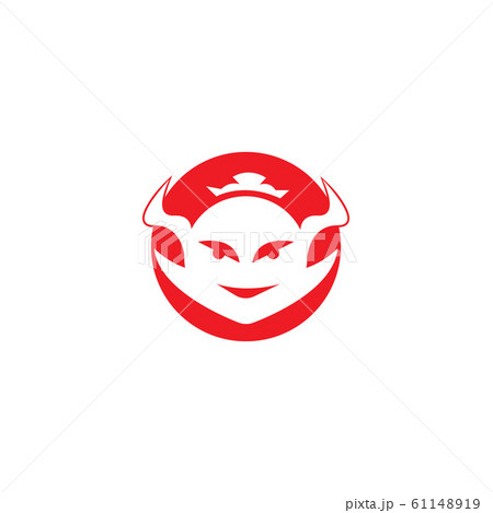 devil logo vector templateのイラスト素材 [61148919] - PIXTA