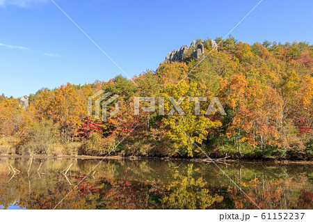 鶴ヶ原の景　耶馬渓　大分県玖珠郡 61152237
