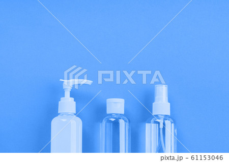 Generic beauty products on classic blue background 61153046