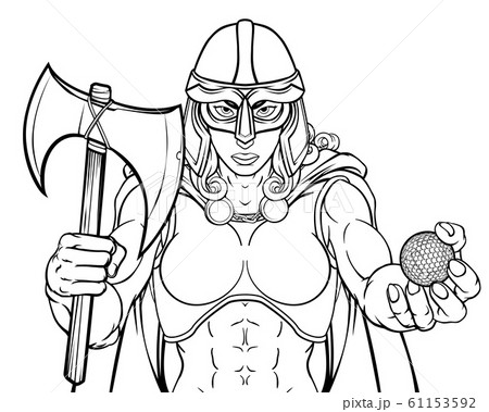 Viking Trojan Celtic Knight Golf Warrior Woman 61153592