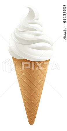 Ice Cream Cone Cartoon Illustration 61153638